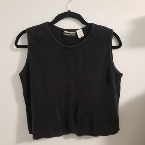 Vintage Black Boxy Tank Top